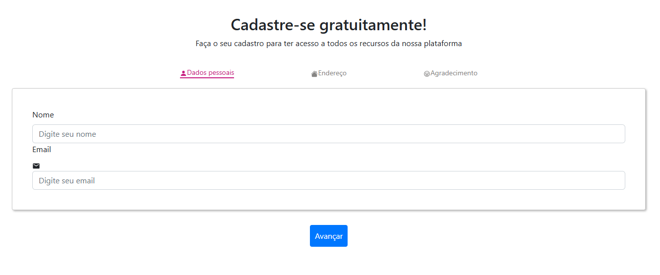  Pagina de cadastro de usuarios com HTML, CSS e JavaScript